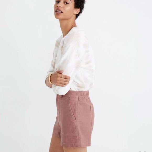 Madewell Women's High Rise Camp Shorts Faded Mauve Size Medium AJ524 - Picture 2 of 10